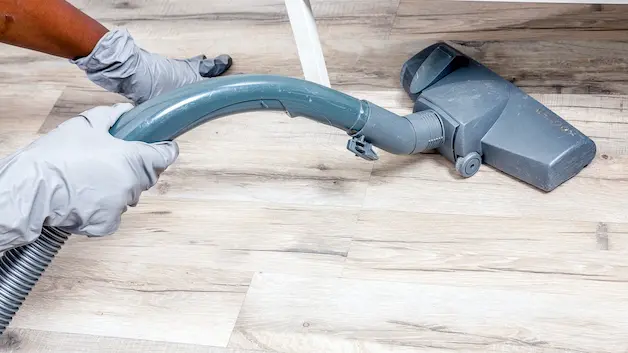 house clean hoovering floor